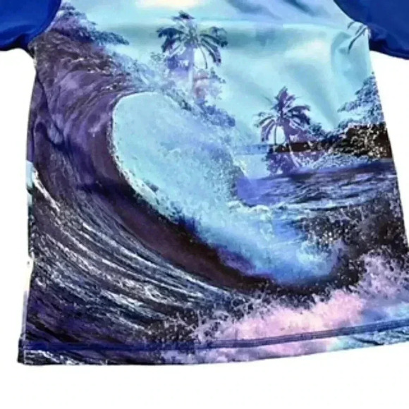 Wonder Nation Rash Guard Long Sleeve Shark Design Boys Size 8 Medium - Picture 4 of 10